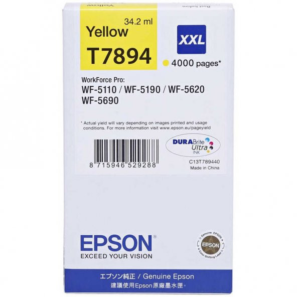 Epson T7894-C13T789440 Sarı Kartuş ürün görseli 1