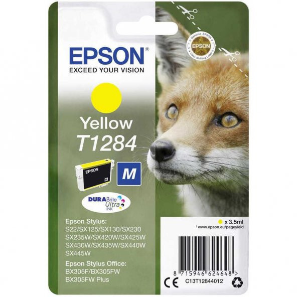 Epson T1284-C13T12844020 Sarı Kartuş ürün görseli 1