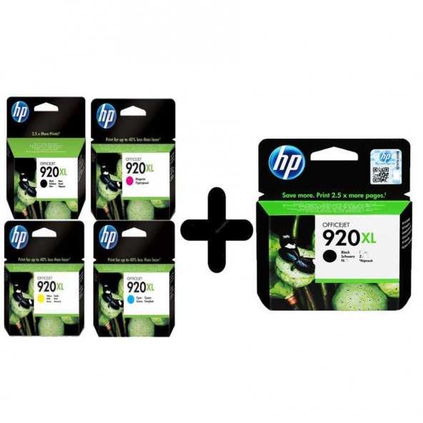 HP 920XL Set+920XL siyah Kartuş ürün görseli 1
