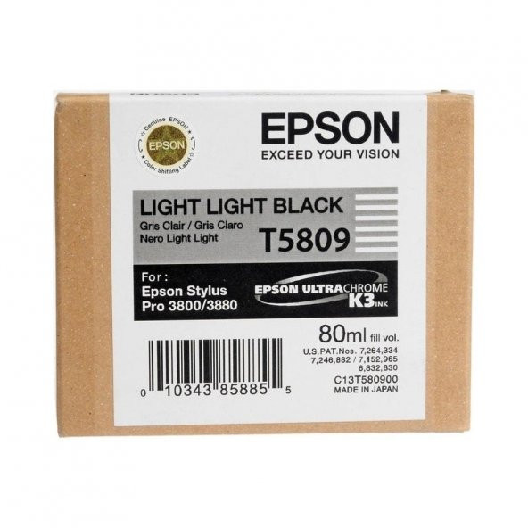 Epson T5809-C13T580900 Açık Açık Siyah Kartuş ürün görseli 1