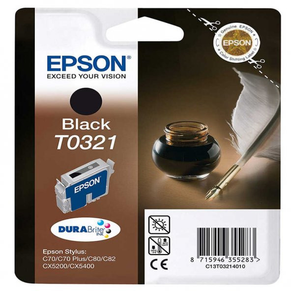 Epson T0321-C13T03214020 Siyah Kartuş ürün görseli 1