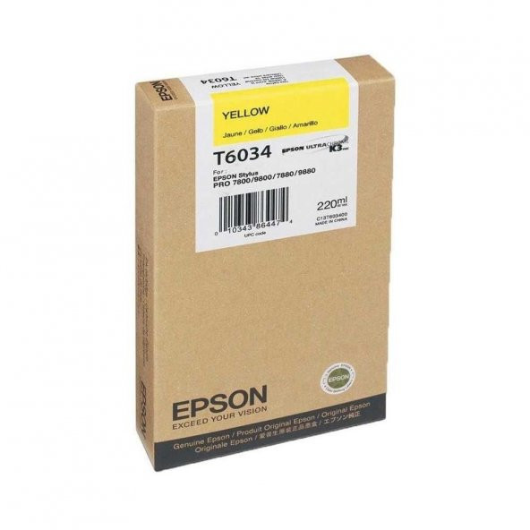 Epson T6034-C13T603400 Sarı Kartuş ürün görseli 1