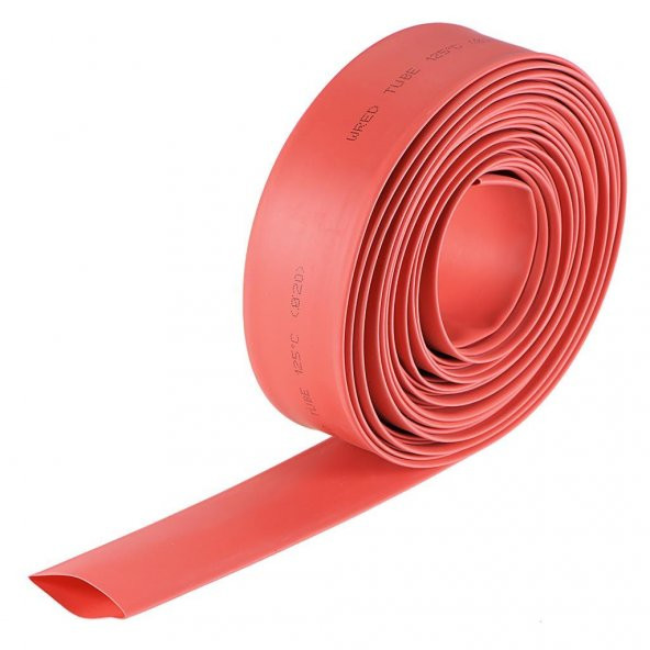 Isı ile 2/1 Daralan Makaron 60 mm - Kırmızı - 25 Metre ürün görseli 1