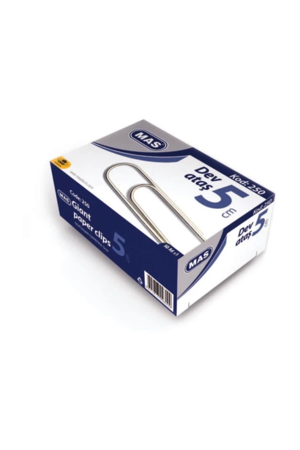 Mas Ataş Dev 5 CM Metal Büyük Ataş (1 Paket 18 Kutu) ürün görseli 1