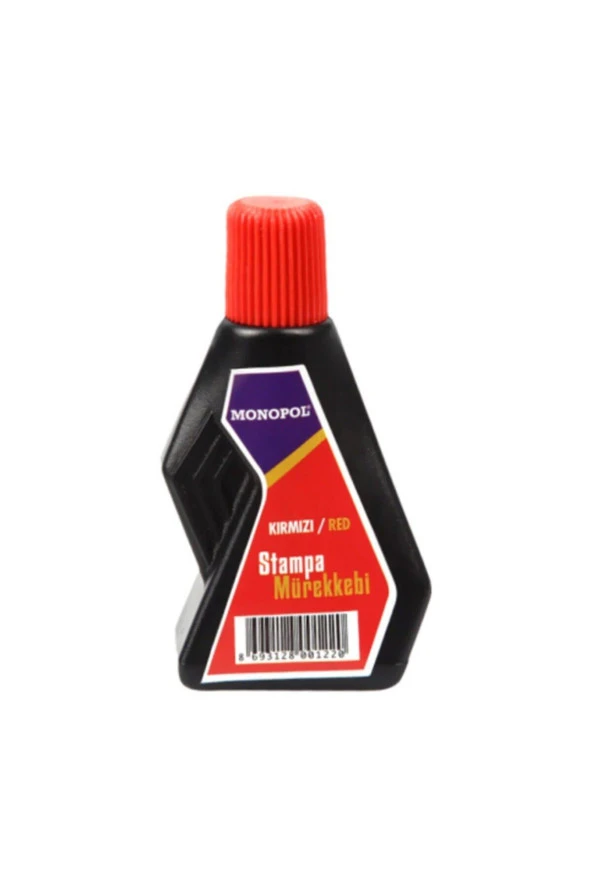Monopol Istampa Mürekkebi 30 ML Kırmızı Stampa Mürekkebi (12 Adet) ürün görseli 1