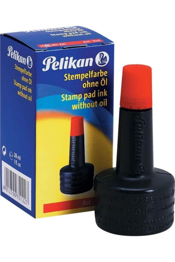 Pelikan Istampa Mürekkebi 28 ML Kırmızı Istampa Mürekkebi (10 Lu Paket) ürün görseli 1