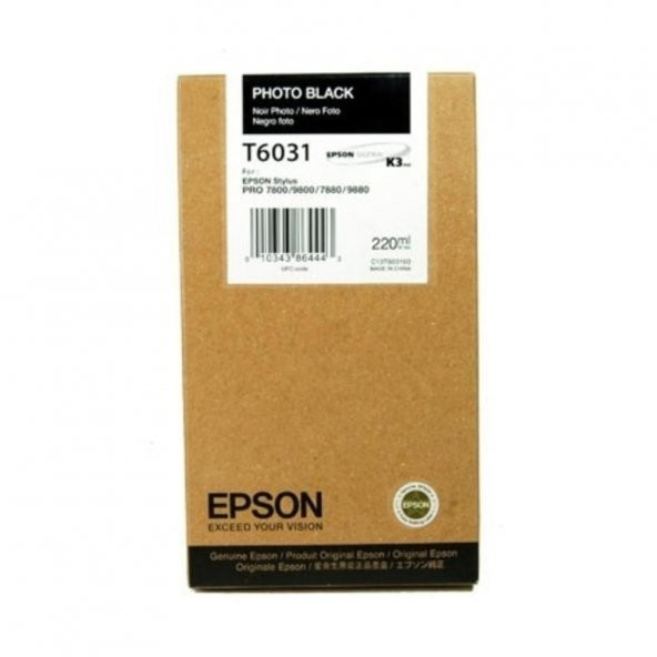 Epson T6031-C13T603100 Foto Siyah Kartuş ürün görseli 1