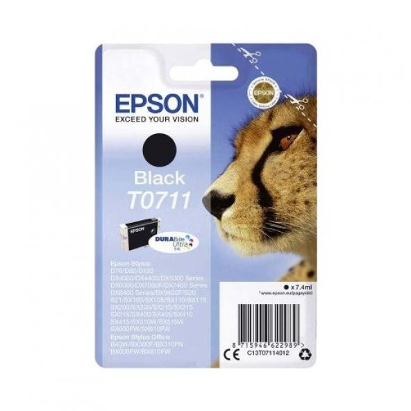 Epson T0711-C13T07114021 Siyah Kartuş ürün görseli 1