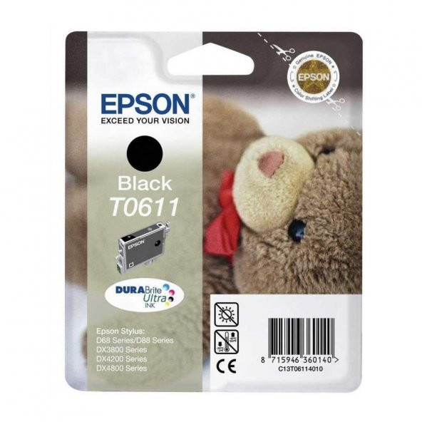 Epson T0611-C13T06114020 Siyah Kartuş ürün görseli 1