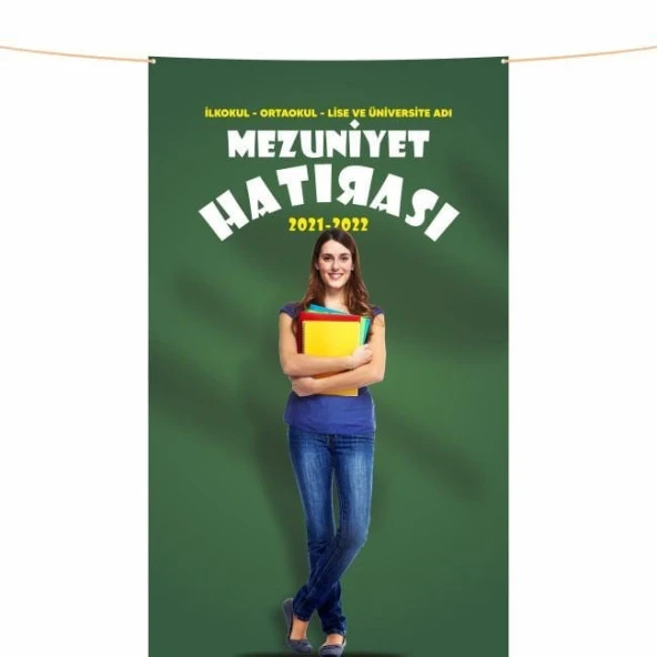 Mezuniyet Hatırası Pankartı-9- 150x250 cm ürün görseli 1