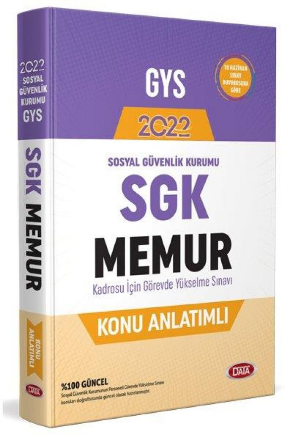 2022 SGK Memur Konu Anlatımlı Data Yayınları ürün görseli 1