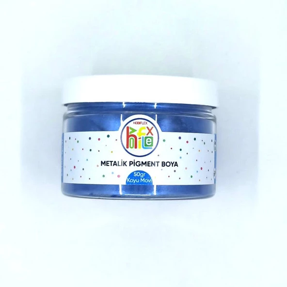 EPOKSİ METALİK PİGMENT SEDEFLİ TOZ BOYA KOYU MAVİ RENK 50 GR ürün görseli 1