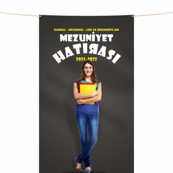 Mezuniyet Hatırası Pankartı-10- 150x250 cm ürün görseli 1