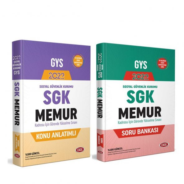 Data Yayınları 2022 SGK Memur GYS Konu ve Soru Bankası Seti 2 Kitap ürün görseli 1