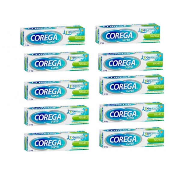 Corega Super Naneli 40 gr 12 Adet Diş Protezi Yapıştırıcı Krem ürün görseli 1