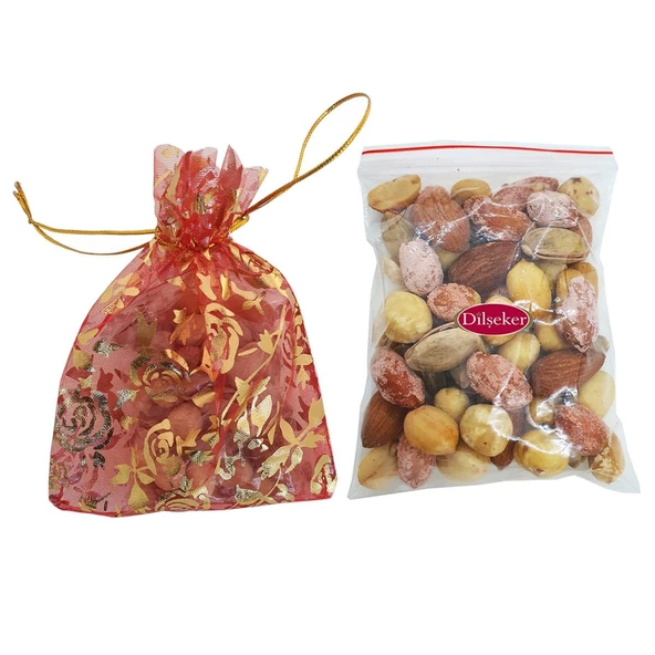 Dilşeker Special Hazır Keseli Paketlenmiş Düğün, Nişan ve Kına Kuruyemiş Çerezi 75 Adet 50 Gram ürün görseli 1