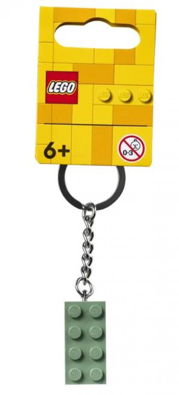 Lego 854159 2x4 Kum Yeşili Anahtarlık ürün görseli 1