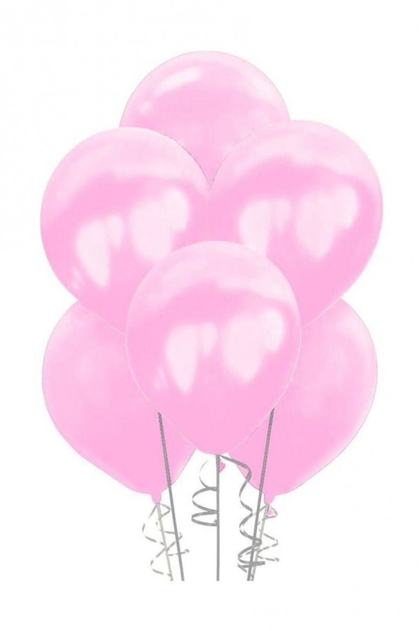 BALON LATEKS METALİK AÇIK PEMBE 12Lİ ürün görseli 1