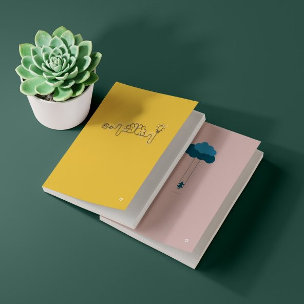 Motivasyon Defter Sarı+Pembe ürün görseli 1