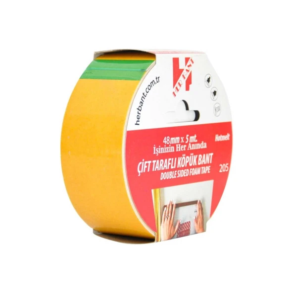 Her Bant Çift Taraflı Köpük Bant Askılı 48 MM x 5 Metre ürün görseli 1