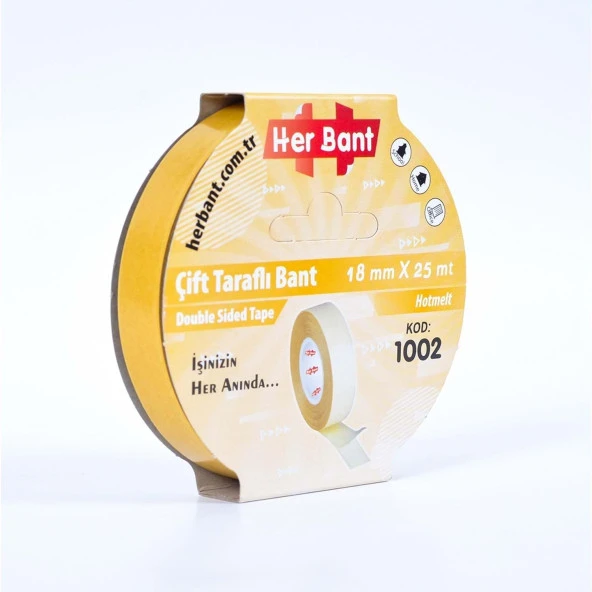 Her Bant Çift Taraflı Bant Askılı 18 MM x 25 Metre ürün görseli 1