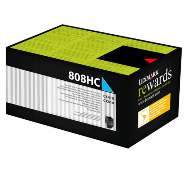 Lexmark CX410-80C8HC0 Mavi Toner ürün görseli 1