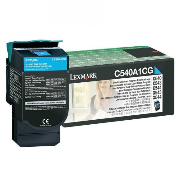 Lexmark C540-C540A1CG Mavi Toner ürün görseli 1