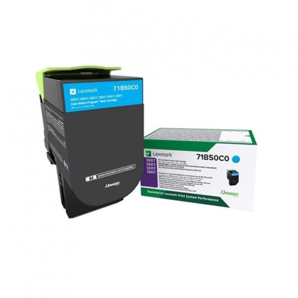 Lexmark CS317-71B50C0 Mavi Toner ürün görseli 1