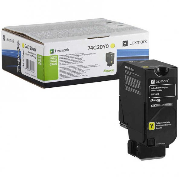 Lexmark CS720-74C50Y0 Sarı Toner ürün görseli 1