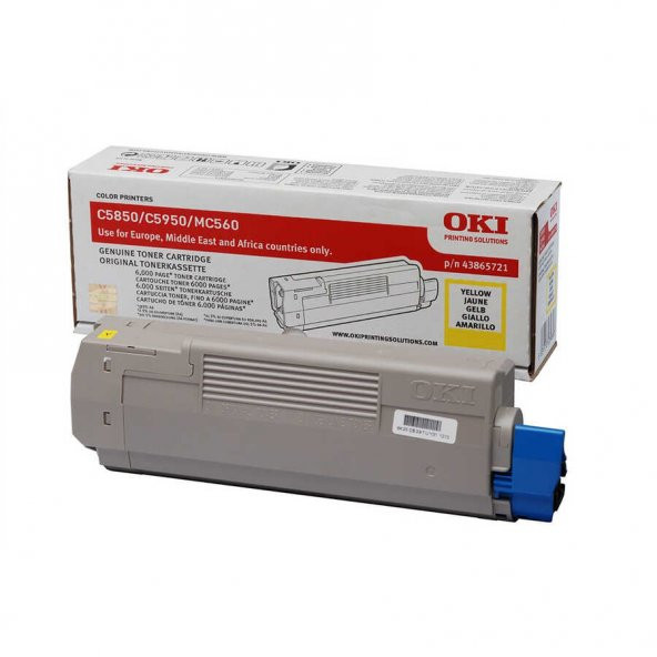 Oki C5850-43865741 Sarı Toner ürün görseli 1