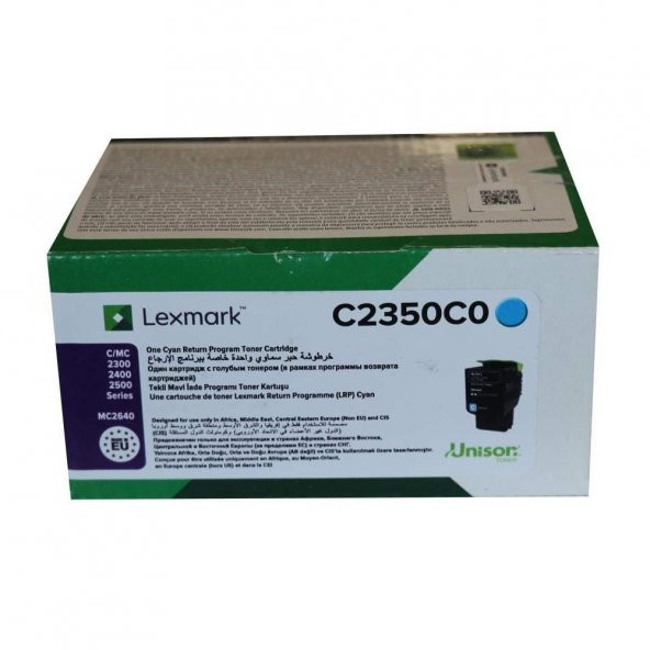 Lexmark C2425-C2350C0 Mavi Toner ürün görseli 1