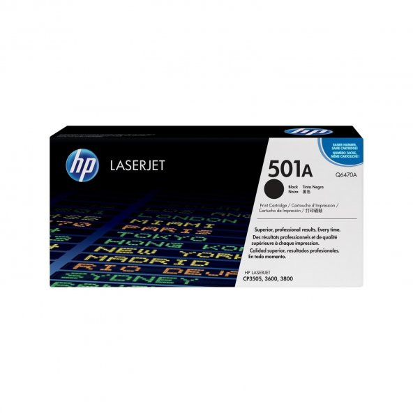 Hp 501A-Q6470A Siyah Toner ürün görseli 1