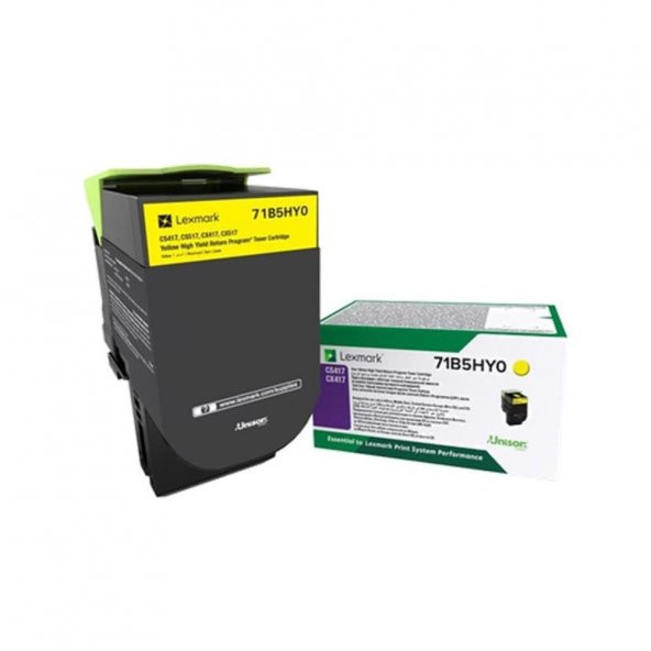 Lexmark CS417-71B5HY0 Sarı Toner Yüksek Kapasiteli ürün görseli 1