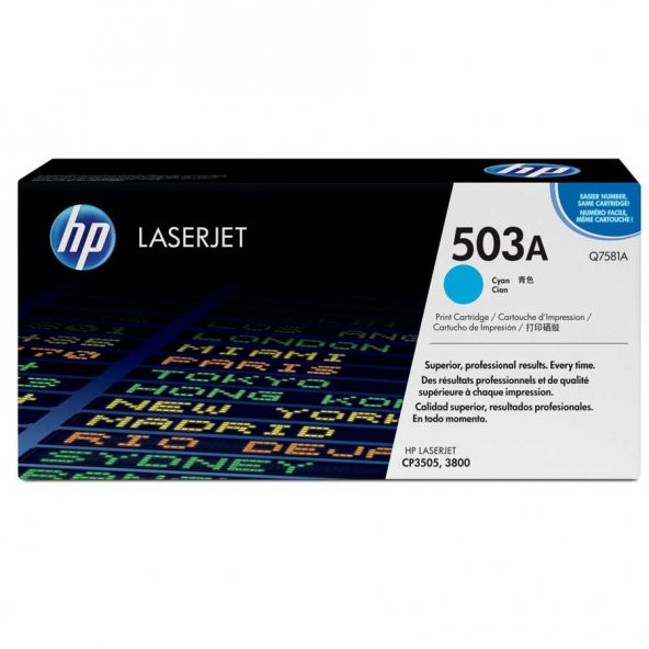Hp 503A-Q7581A Mavi Toner ürün görseli 1