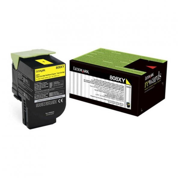 Lexmark CX510-80C8XY0 Sarı Toner Extra Yüksek Kapasiteli ürün görseli 1