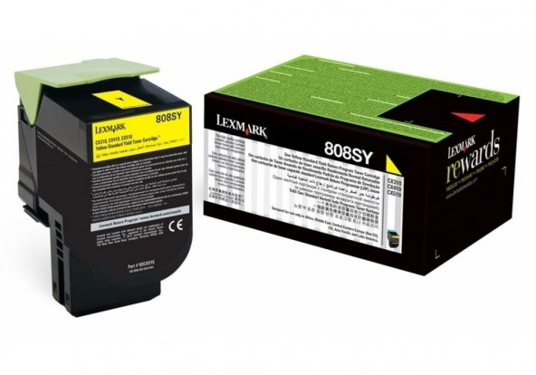 Lexmark CX410-80C8SY0 Sarı Toner Yüksek Kapasiteli ürün görseli 1