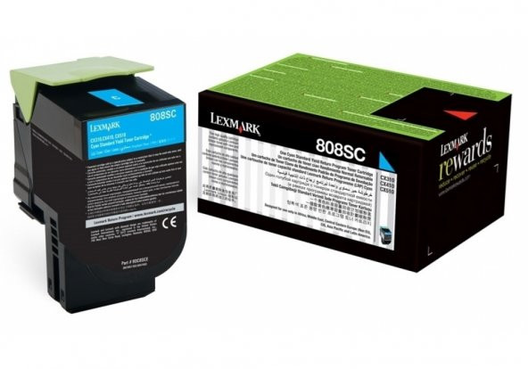 Lexmark CX410-80C8SC0 Mavi Toner Yüksek Kapasiteli ürün görseli 1