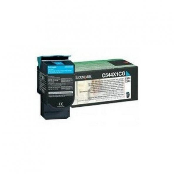 Lexmark C544-C544X1CG Mavi Toner Extra Yüksek Kapasiteli ürün görseli 1
