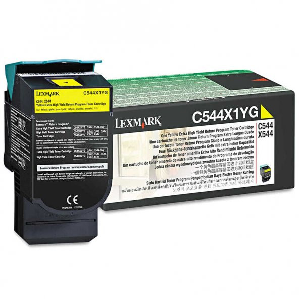 Lexmark C544-C544X1YG Sarı Toner Extra Yüksek Kapasiteli ürün görseli 1