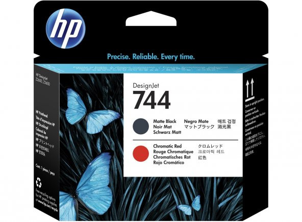Hp 744-F9J88A Mat Siyah-Kromatik Kırmızı Baskı Kafası ürün görseli 1