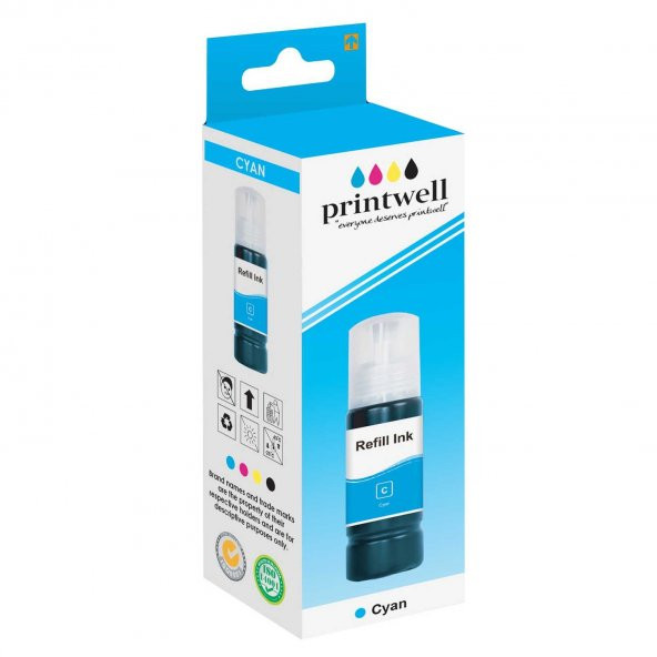 Printwell T6642-C13T66424A Mavi Muadil Mürekkep ürün görseli 1