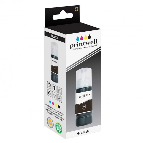 Printwell T7741-C13T77414A Siyah Muadil Mürekkep ürün görseli 1
