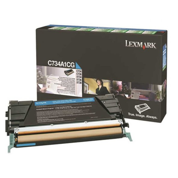Lexmark C734-C734A1CG Mavi Toner ürün görseli 1