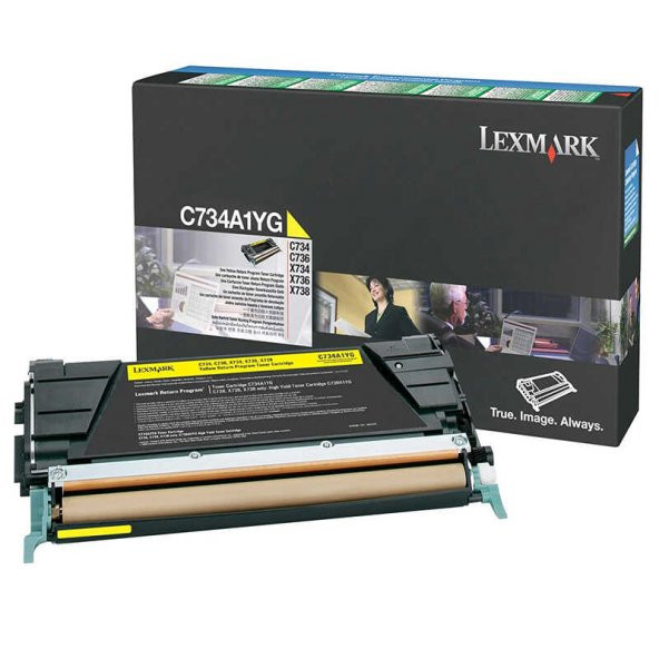 Lexmark C734-C734A1YG Sarı Toner ürün görseli 1
