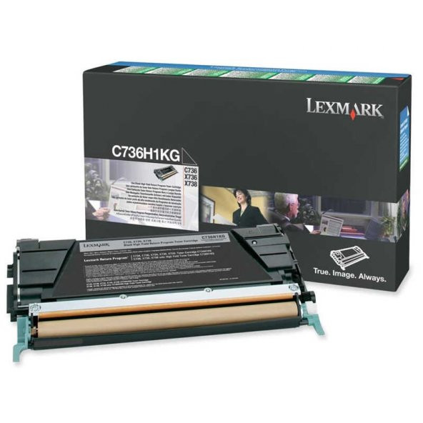 Lexmark C736-C736H1KG Siyah Toner Yüksek Kapasiteli ürün görseli 1