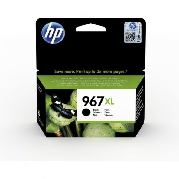 HP 967XL Siyah Mürekkep Kartuşu 3JA31AE ürün görseli 1
