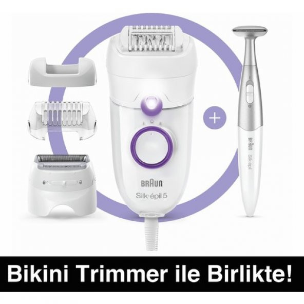 Braun Silk-épil 5 5825 3'ü 1 Arada Kablolu Kuru Kullanım Epilatör ürün görseli 1