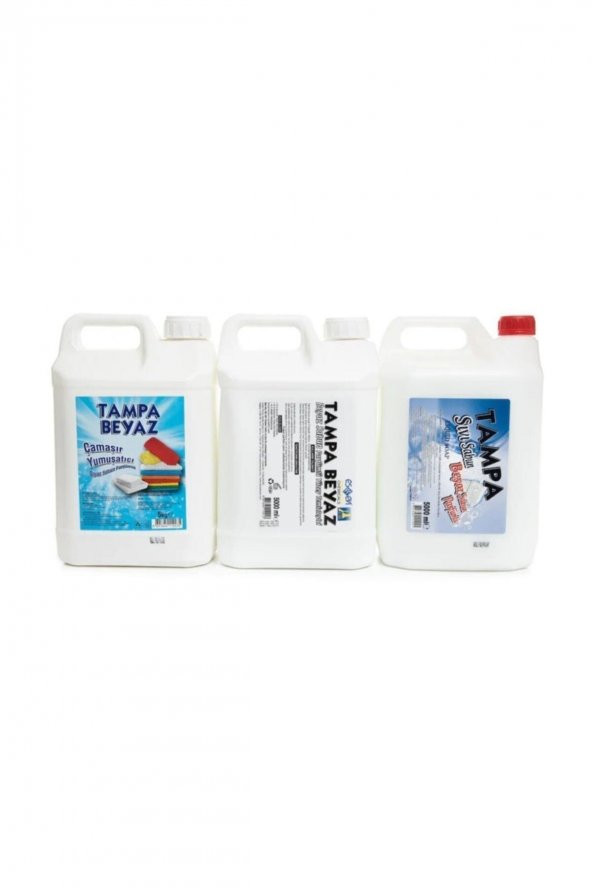 Tampa Beyaz Sabun Parfümlü 5lt 3lü Set Yumuşatıcı ,El Sabunu Yüzey ürün görseli 1