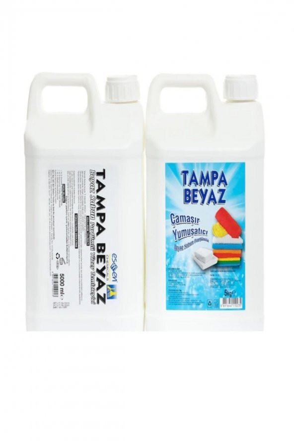 BEYAZ YÜZEY TEMİZLEYİCİ TAMPA BEYAZ YUMUŞATICI 5LT.2'li SET ürün görseli 1