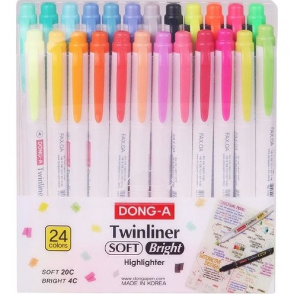 TWINLINER FOSFORLU KALEM SOFT 24 LU Set ürün görseli 1